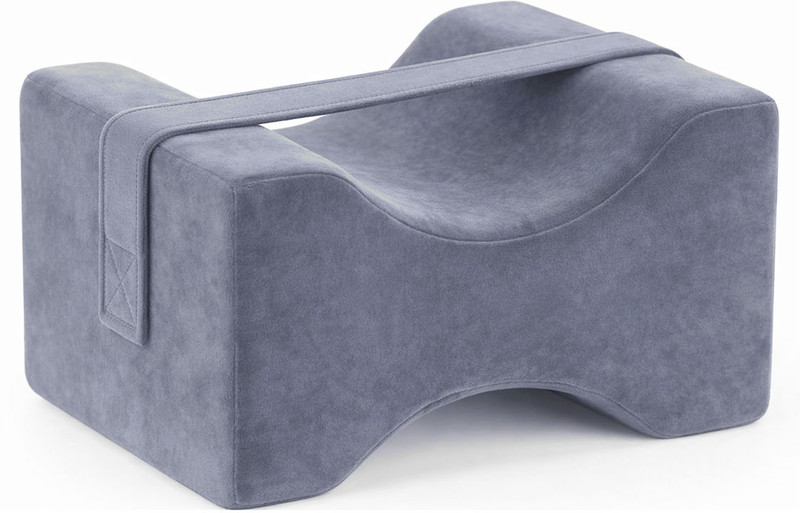 HOMESO Memory Foam Knee Pillow for Side Sleepers, Knock Knee Corrector for Sleeping Knee Support(Grey)