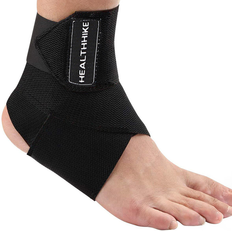 HealthHike Adjustable Ankle Support for Men & Women - Pain Relief, Compression Ankle Strap Ankle Support(Black)