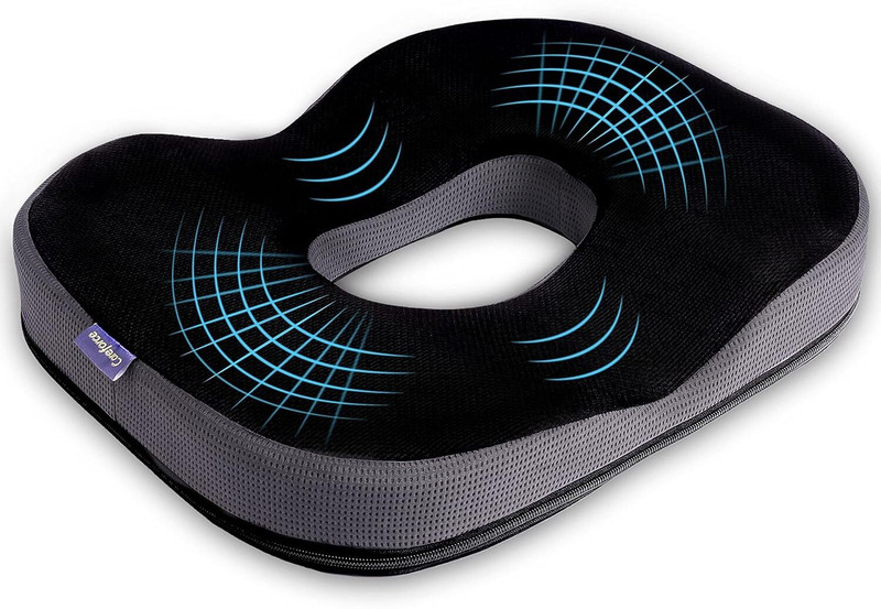 CAREFORCE Donut Pillow for Tailbone Pain Orthopedic Coccyx Cushion Back / Lumbar Support