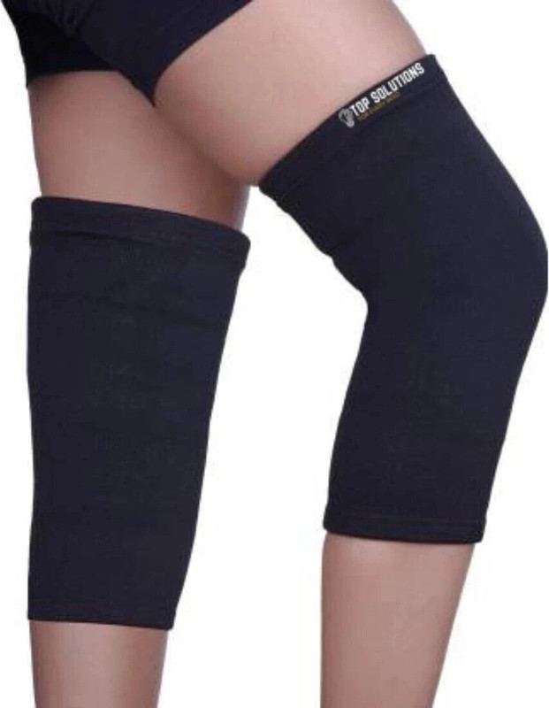Top Solutions For Every Need Unisex Stretchable Compression 4 way Knee support Brace For Joint Pain Relief Knee Support(Black)