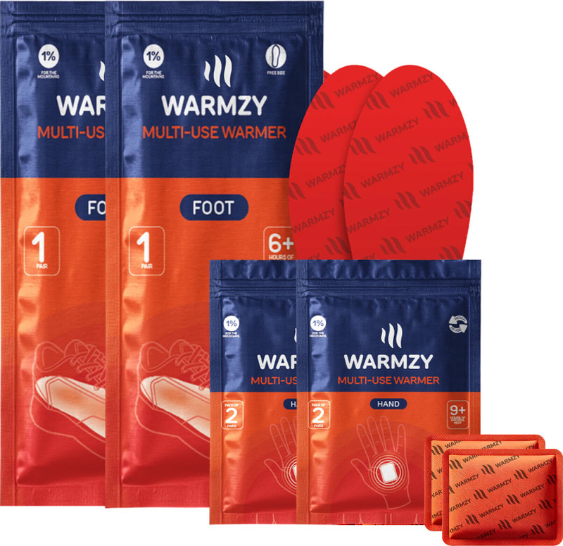 WARMZY Hand & foot Multiuse Air Activated Warmer - Up to 9+ Hrs Self-Heating pouch Hand Support