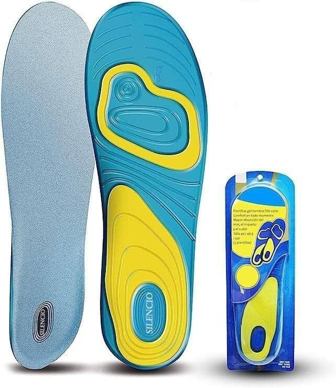 Spira Silicone Gel Insoles Orthotic Arch Support Shoe Ped Running Insoles Heel Support(Blue)