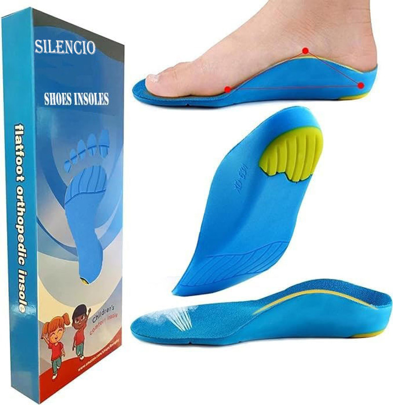 Silencio Orthotic Arch Support Shoe Insoles for kids, Men & Women EU Size 43-45 Heel Support(Blue)