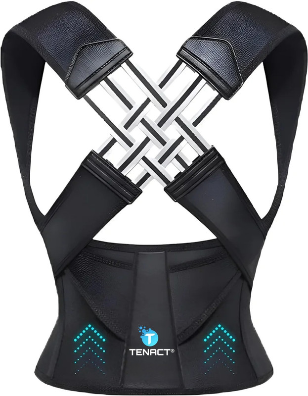 TENACT Posture Corrector Belt Pro Fix for Men & Women Straight Back pain Relief Posture Corrector(Black)