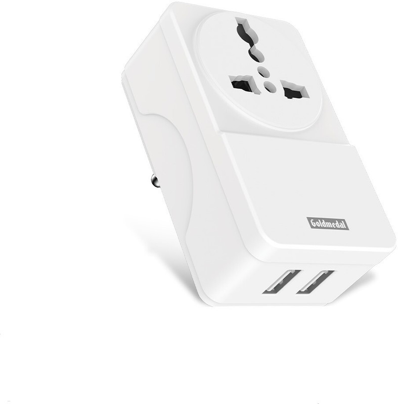 Goldmedal Zesto Travel Adaptor 1  Socket Extension Boards(White, 0 m, With USB Port)