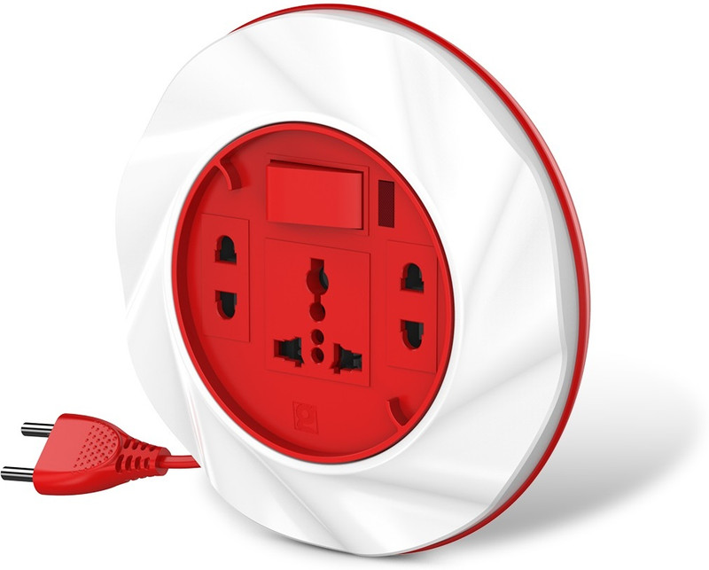 Goldmedal Twister 16a 3 Socket Extension Boards(White, Red, 3.5 m)