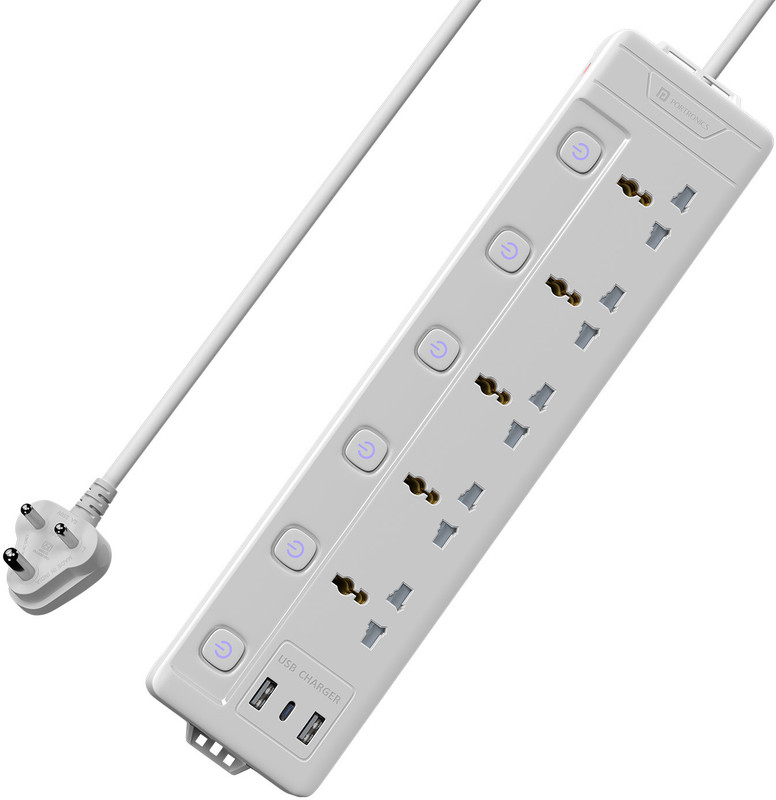 Portronics Power Plate 20 Multi Plug, 5 Sockets, 20W Type-C, 2 USB...