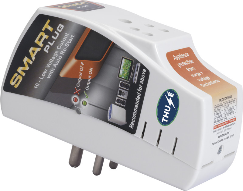 THUSE Smart Plug 6A Voltage Protector for TV and Home Devices 4000V Pin Type(White)