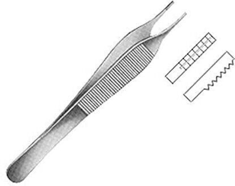 mediwave Adson Dressing Forceps Plain (5 Inch, Pack of 1) Surgical Instrument, Utility Forceps