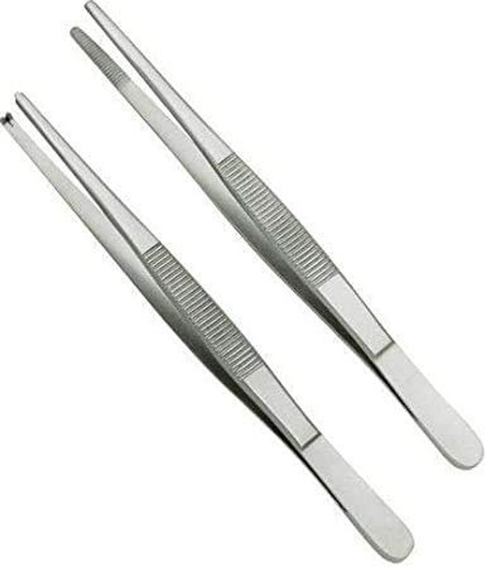 GOLDFINCH Dissecting Forceps (Toothed Forceps 6", Non-Toothed Forceps 6")-Set of 2pcs Tissue Forceps
