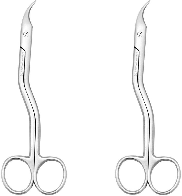 mediwave Surgical Instrument Stainless Steel 410 Grade Stitch Cutting Scissors SET OF 2 Utility Forceps