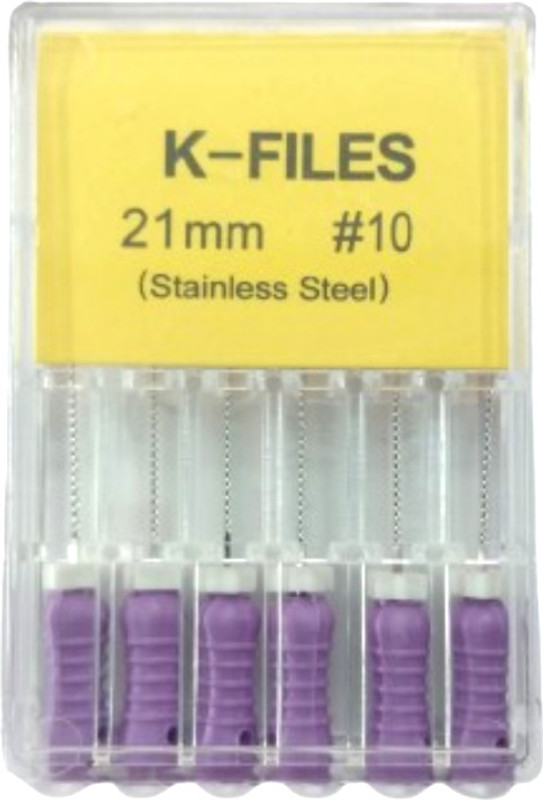 HEALIX Dental Stainless Steal | K-Files | #45-80 | Assorted | 21mm | Pack of 6 Files Surgical Plier(Stainless Steel)