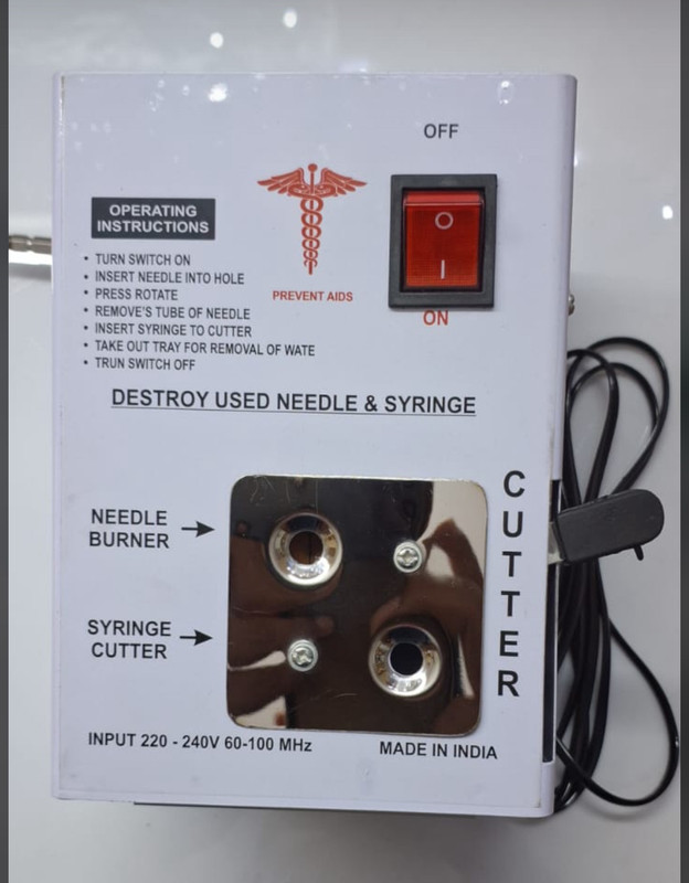 OI MEDICARE Needle Syringe Destroyer Electric, Needle Destroyer Machine Surgical Plier(Stainless Steel, Copper)