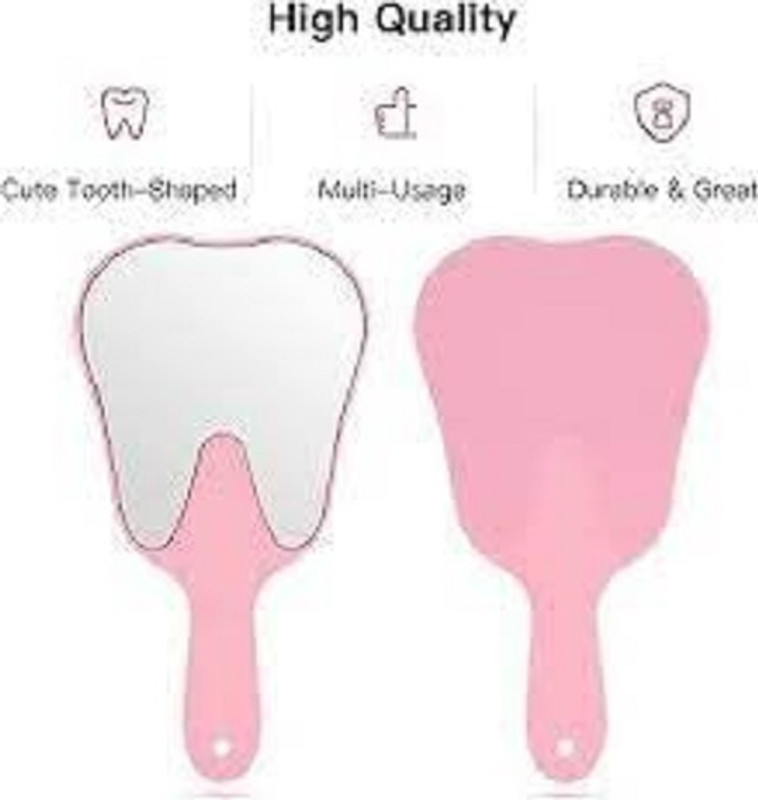 NMD Dental Tool Tooth Shape Face Mirror (Pink) Surgical Plier(Plastic)