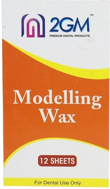 2GM Dental Modelling Wax 200 gms Pink Color 12 Sheet (Red)/ No Surgical Plier(Jute)