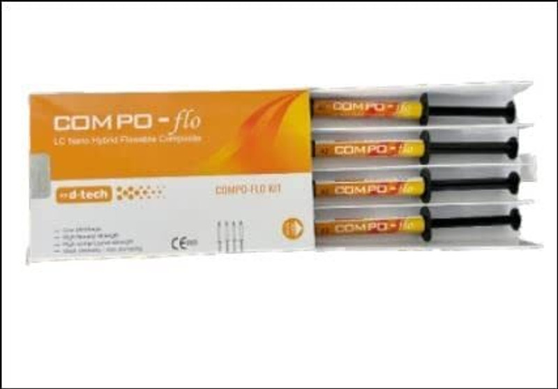 IMD D-Tech Dental Light Cured Nano Hybrid Flowable Composite KIT 2X4G /No Surgical Plier(Wool)