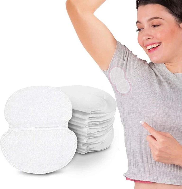 PuthaK Underarm Sweat Pads - Disposable Armpit Sweat Pads To Fight Hyperhidrosis And Excessive Sweating For Women And Men - Non Visible Dress Shields/Guard Provides Armpit Protection (10) Sweat Pads