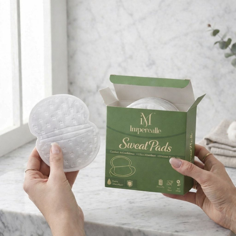 Imperealle Dual Zone Absorbent Disposable Underarm Sweat Pads (Unisex) Sweat Pads