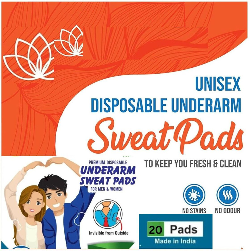 RHHG E COM Disposablle Undearm Sweat Pads Prevents Stains, Absorbs Sweat & Unpleasant 20 Sweat Pads