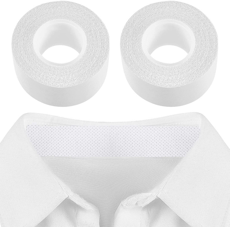 WIPSOR 2 Roll Self Adhesive Shirt Collar Sweat Pads for Men Women 8 Miter Sweat Pads