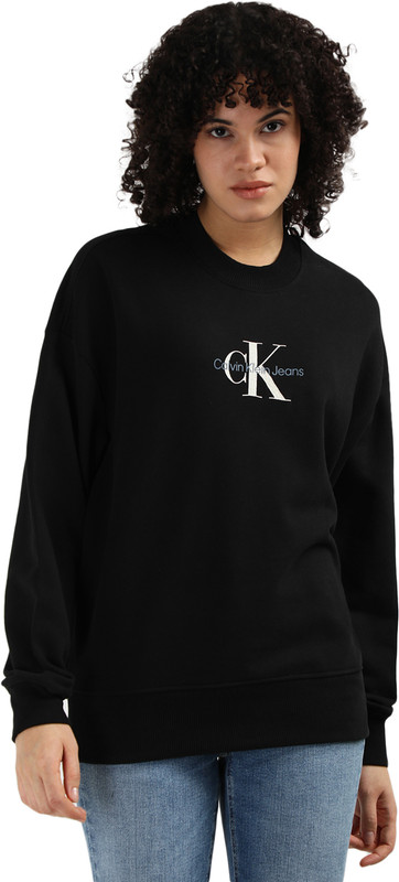 Calvin Klein Full Sleeve Solid Women Sweatshirt