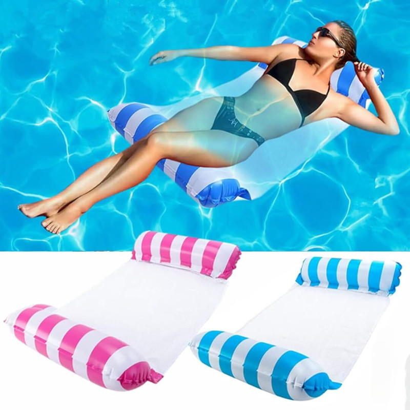 Burmy Pool Floats Adult Size,Multi-Purpose 4-in-1 Inflatable Hammock Toys Swim Floatation Belt