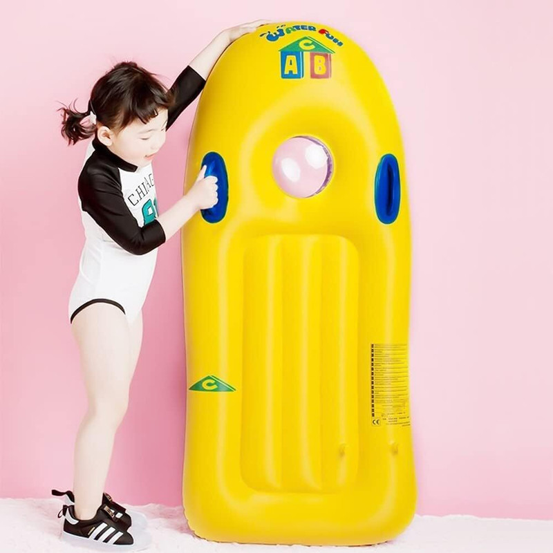 Clefairy Inflatable Surf Body Board with Handles, Lightweight Swimming Floating Surfboard Aid Mat Learn to Swim Swim Floatation Belt