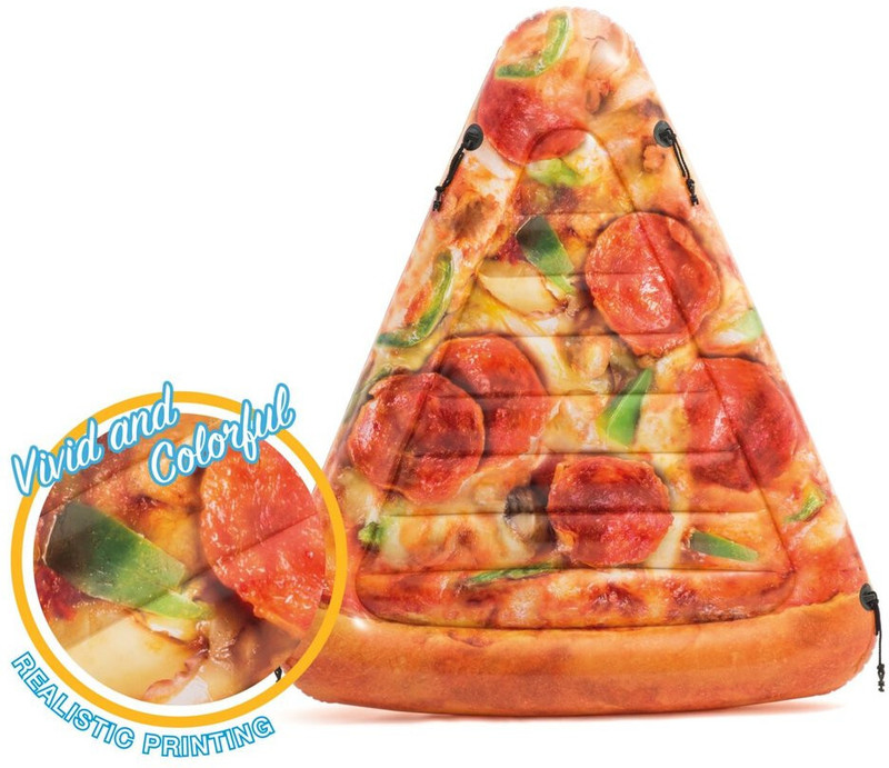VWretails VWretails Inflatable Pizza Slice Pool Float – Realistic and Fun Lounge Float for Summer Water Play, Durable Design for Pool Parties & Relaxation Swim Floatation Belt