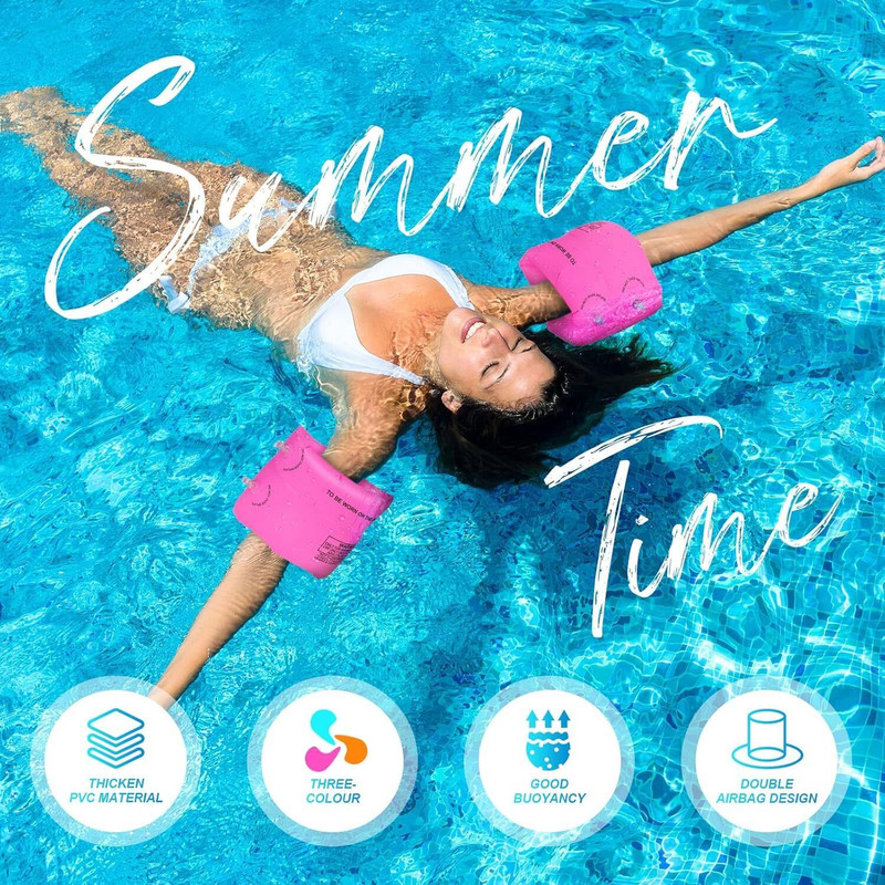 jorex mart Inflatable Kids Swimming Arm Bands Safety Floaters for Pool Training Use Swim Floatation Belt