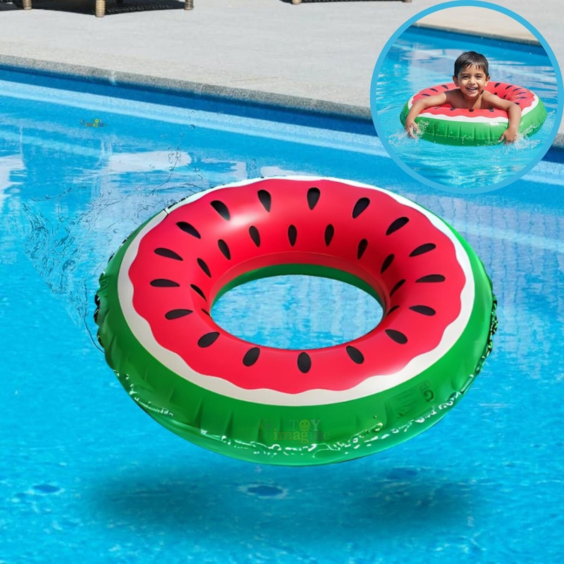 Smitex Foot Inflatable Watermelon Pool Ring Tube Float - Fun Kids Swim Party Toy Swim Floatation Belt