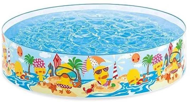 Braintastic Round Kids Swimming Play Pool 58477NP Pool | Baby Bath Tub (Multicolor) Swim Floatation Belt