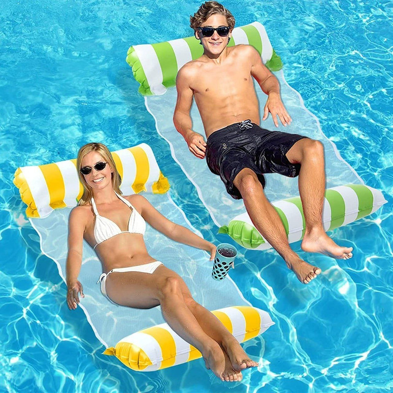 Aannie Pool Floats Water Hammock with Strong Mesh, Inflatable Pool Floats for Adults Swim Floatation Belt