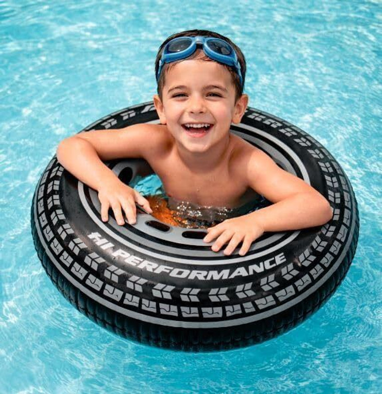 Buzzomart 90cm Inflatable Swimming Floating Swim Tire Tube Ring for Adult Big Size Swim Floatation Belt