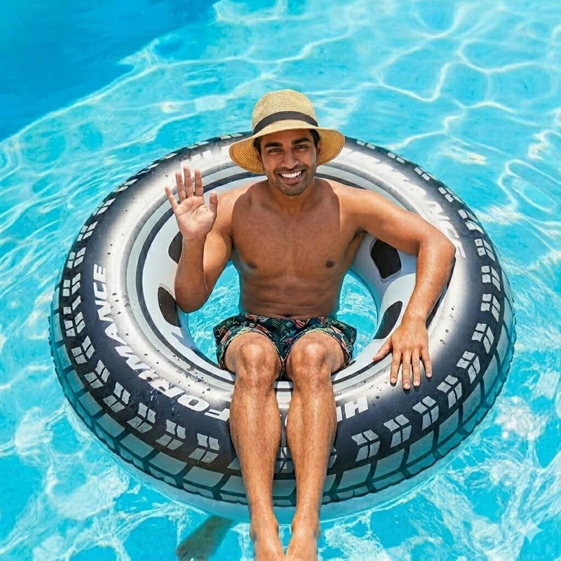 BAFATI Inflatable Giant Tire Tube Float for Swimming Pool/Lake/River Raft for Adult,Kid Swim Floatation Belt