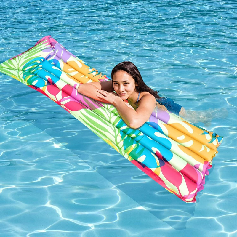 SUICUNE Pool Networks for Cleaning Floating Mat Inflatable Mattress for Swimming Air Bed Pool Mat Summer Inflatable Floating Row Pool Air Mattresses Water Sports Swimming Pool Swim Floatation Belt