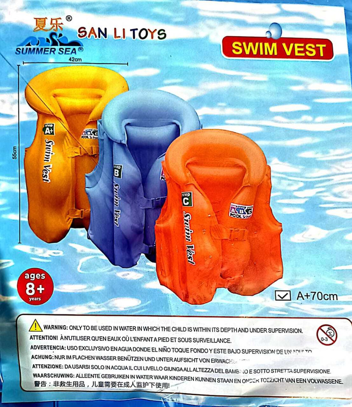 japesh Step C Deluxe Inflatable Swim Vest Jacket - Ages 8 to 12 Years Swim Floatation Belt