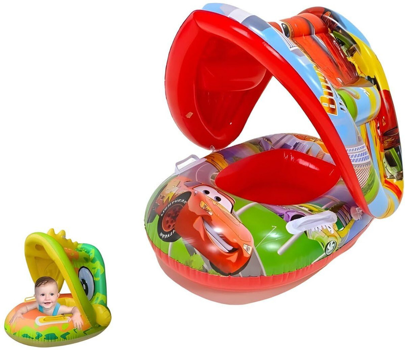 Breewell Trumpet Boat Inflatable Swim Ring Seat Boat Water Sport Baby Kids Summer Swim Floatation Belt