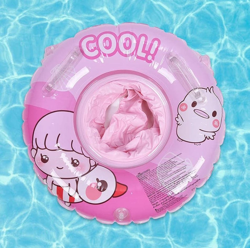 Spocco Inflatable Pool Swim Tube with 2 Handles | Swimming Rings for Kids | Summer Fun Water Toys for Kids | Beach Float Raft | Pool Ring | Swimming Tube | Ages 6-12 | 70 Cm | 02 Swim Floatation Belt