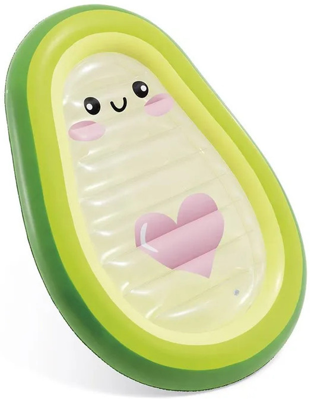 VWretails Avocado Inflatable Pool Float, Cute Fruit Design Lounge Raft for Kids & Adults, Durable PVC, Lightweight Water Float for Swimming Pool & Beach Swim Floatation Belt