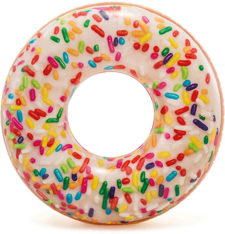 VWretails VWretails Inflatable Sprinkle Donut Pool Tube Ring for Kids & Adults – Fun & Colorful Floating Pool Float, Ideal for Summer Water Play, Beach Vacations, Pool Parties, Durable & Easy to Inflate 56263 Swim Floatation Belt