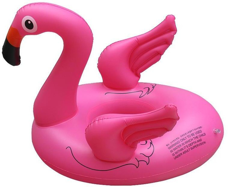 SVSONLINE This attractive pink flamingo inflatable swim ring is a fun and eye-catching pool float, perfect for kids and casual pool enjoyment Swim Floatation Belt