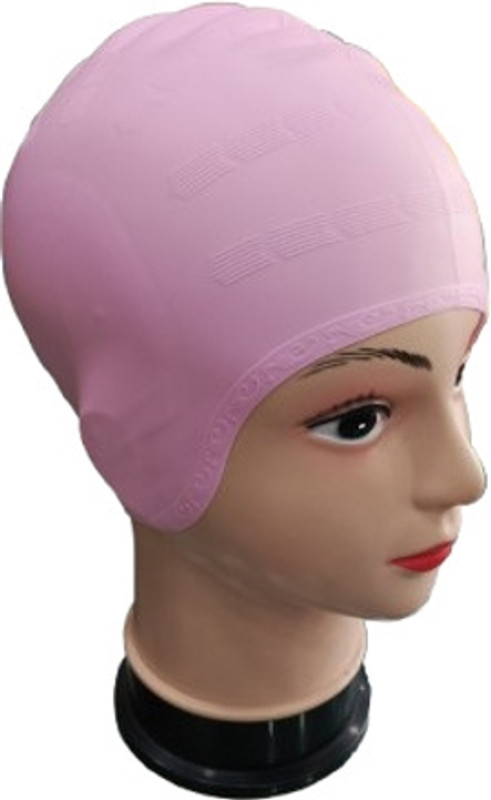 HYORTS ® Ear Swimming Cap & Hair Protection Unisex Swim Pool Head Cap(Pink, Pack of 1) Swimming Cap(Pack of 1)