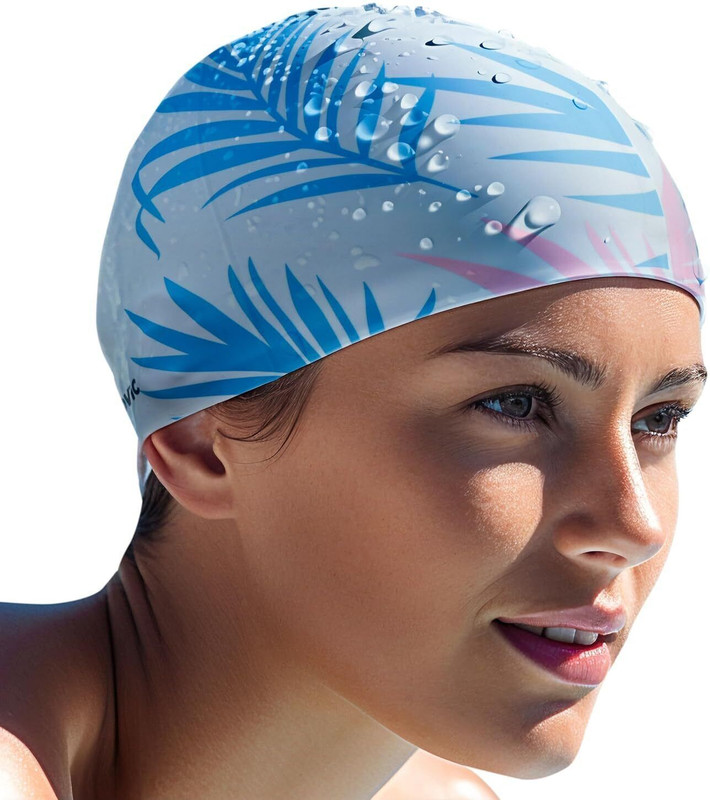 SLOVIC Leak Proof | Protects Hair From Chemical Damage |Premium Quality Silicone| Women Swimming Cap(Multicolor, Pack of 1)