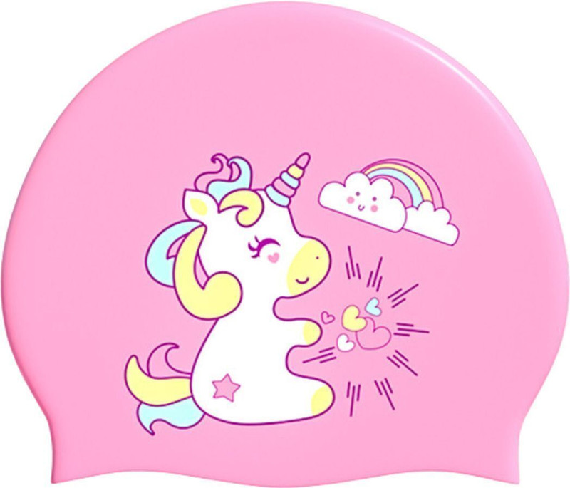 LILPLANET Silicon Cap for 4-12 age Kids Swimming Cap(Pink, Pack of 1)