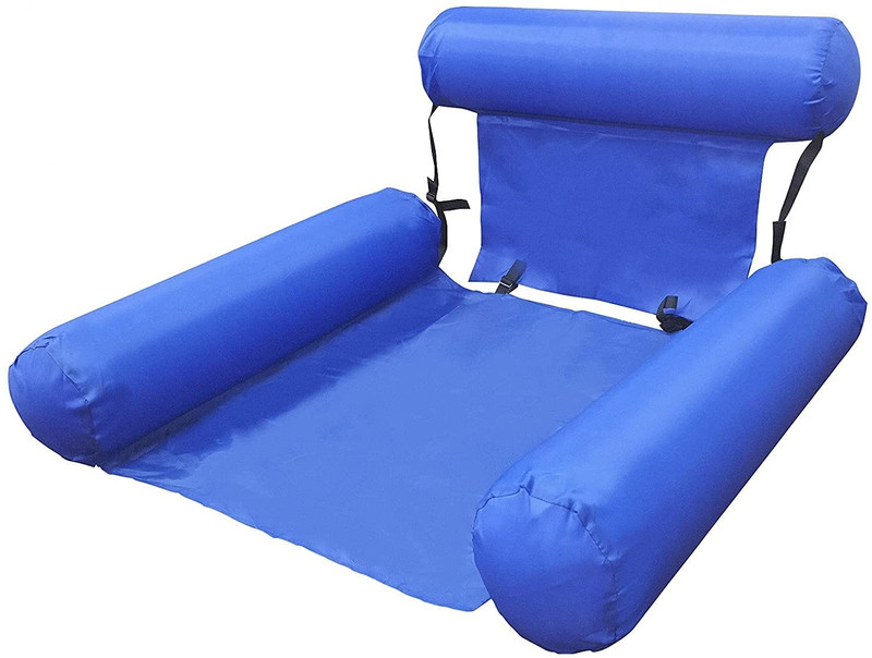 Kinzilla Foldable Inflatable Water Floating Swimming Pool Chair for Adult or Kids Swim Floatation Belt