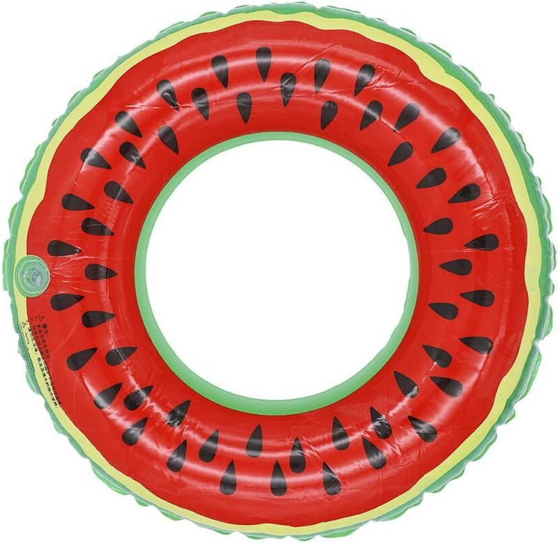 WOLBLIX Watermelon Pool Floats Summer Fruit Inflatable Swimming Rings Tubes for Adults Swimming Cap(Pack of 1)