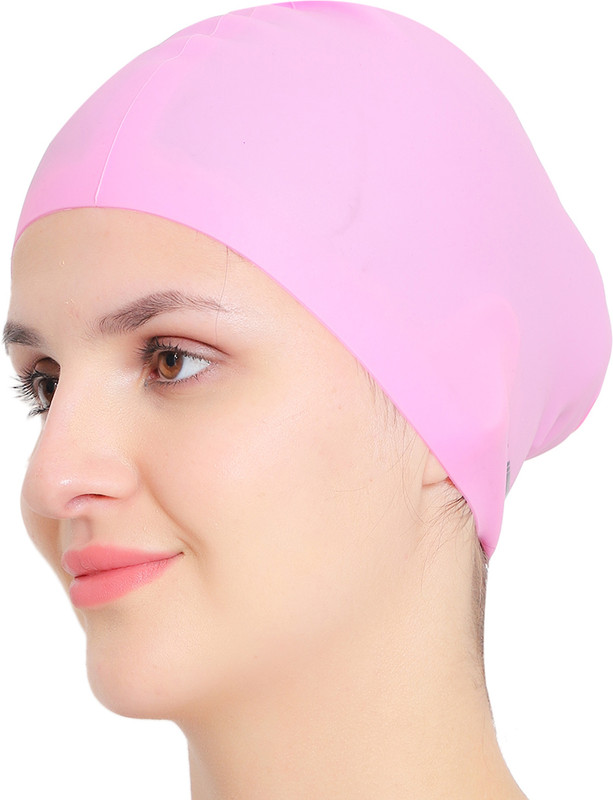 SHIFTER Swimming Cap For Women Girls Long Hair Extra Large Big Size Swimming Cap(Pink, Pack of 1)