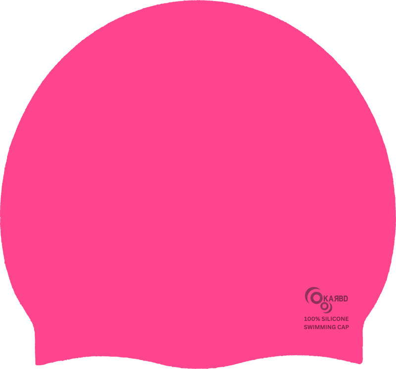 KARBD Silicone Swimming Cap Unisex Universal Size Soft Swimming Pool Head Cap Swimming Cap(Pink, Pack of 1)