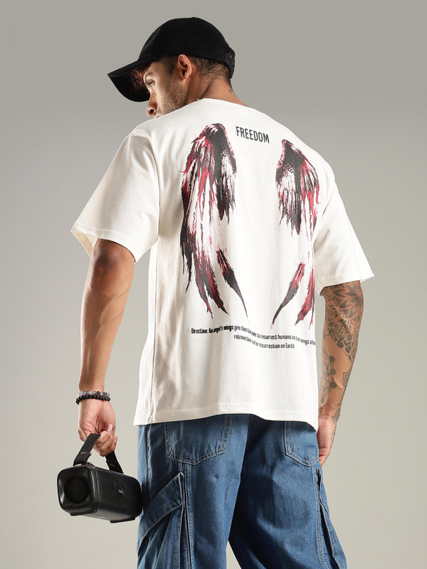 Smosh Printed Men Round Neck White T-Shirt