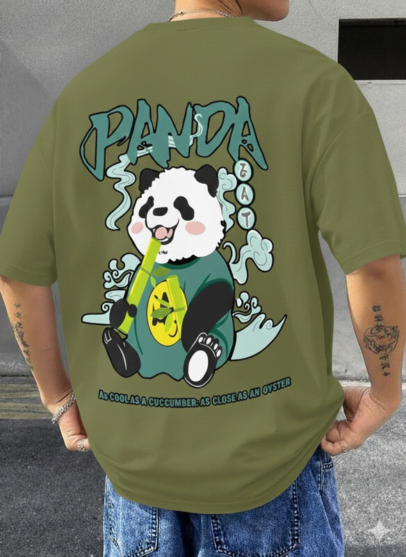GREENFASO Printed Men Round Neck Light Green T-Shirt